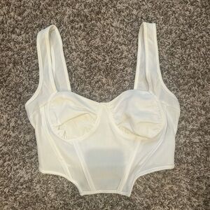 white corset bustier top 🤍